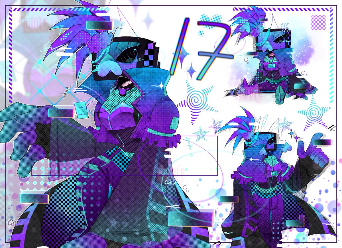 Eclipsedfaz's tweet photo. Meet 17💙💜🖤!

A character from my WOTV universe. In a world populated entirely by stick figures, she’s considered an anomaly—something that simply shouldn’t exist. 

#oc #originalcharacter #digitalart #WOTV #WorldOfTheVibrant #indieanimatiom #indieproject https://t.co/CbYCqWPGVK