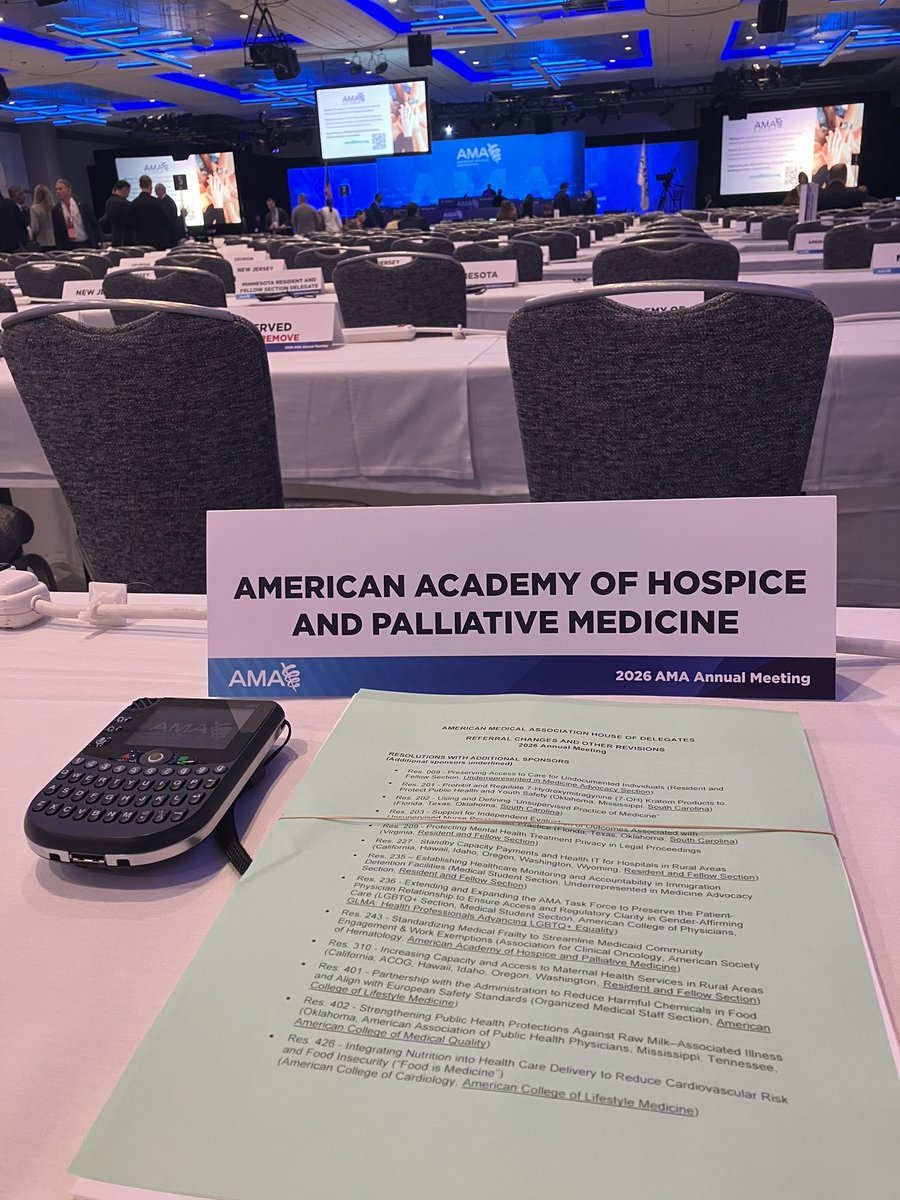 ChadDKollas's tweet photo. It’s that time of year again. Honored to represent @AAHPM at the @AmerMedicalAssn 2026 Annual Meeting!! #AMAmtg #hpm #hapc https://t.co/xZDCruRvUi