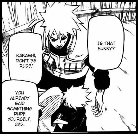 qobkk's tweet photo. Kid kakashi was raising Sakumo https://t.co/Ln8EDgXsvw