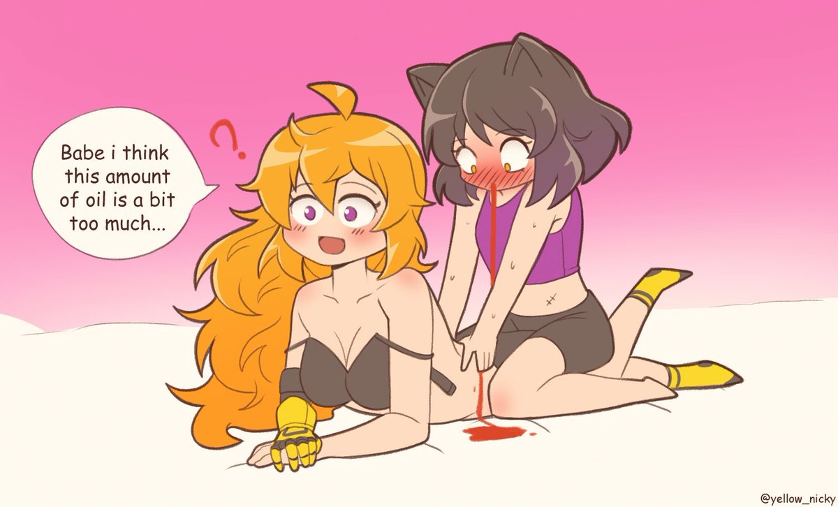 yellow_nicky's tweet photo. Back pain 🐝
#RWBY #Bumbleby

Still on e of my favorites🤭 https://t.co/jLNiKhfrgj
