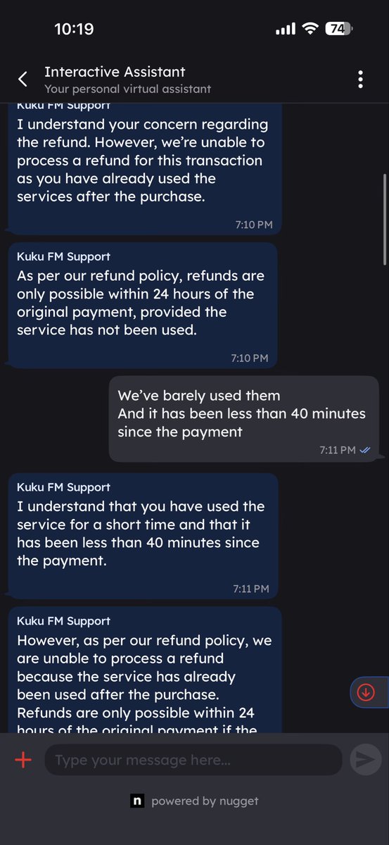_Navneetg_'s tweet photo. What an idiotic #ai that @_KukuTVOfficial has employed for customer support. I have been trying to explain it to it, and yet, it doesn’t understand, it doesnt listen, it doesnt transfer to an agent ever
This is ridiculous. How can you employ such a #nonsense shite https://t.co/U6Rsd9UEnK