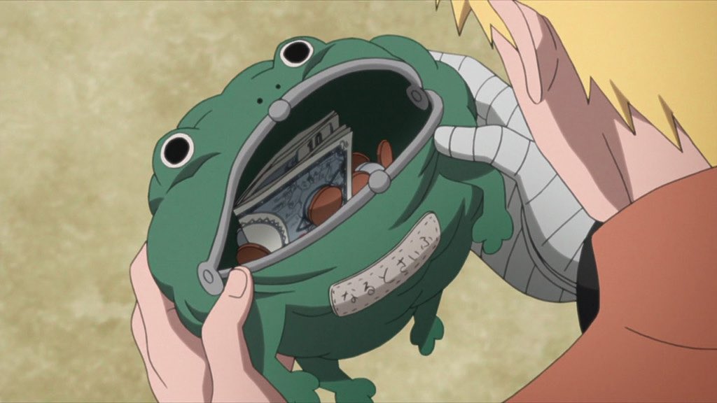 Del_Uzumaki's tweet photo. The most adorable thing about Naruto is that he’s still using his froggy wallet even as an adult 😭❤️ https://t.co/Kx0Dc0wU40