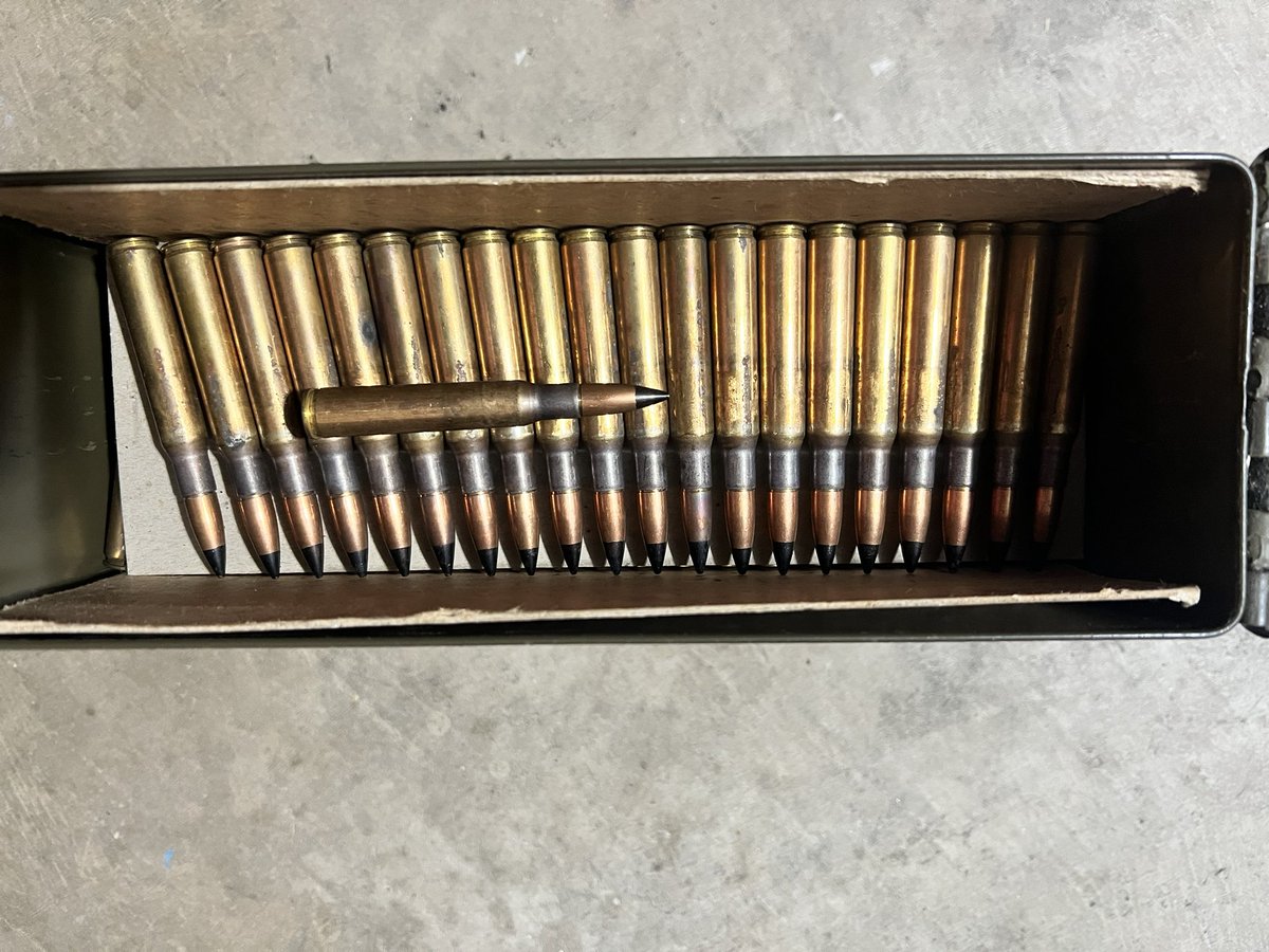 brockab's tweet photo. Found some fun stuff at an auction. No one knew what it was except me apparently. Bought 160 rounds for $27 🤯 https://t.co/Qf13pc0odj