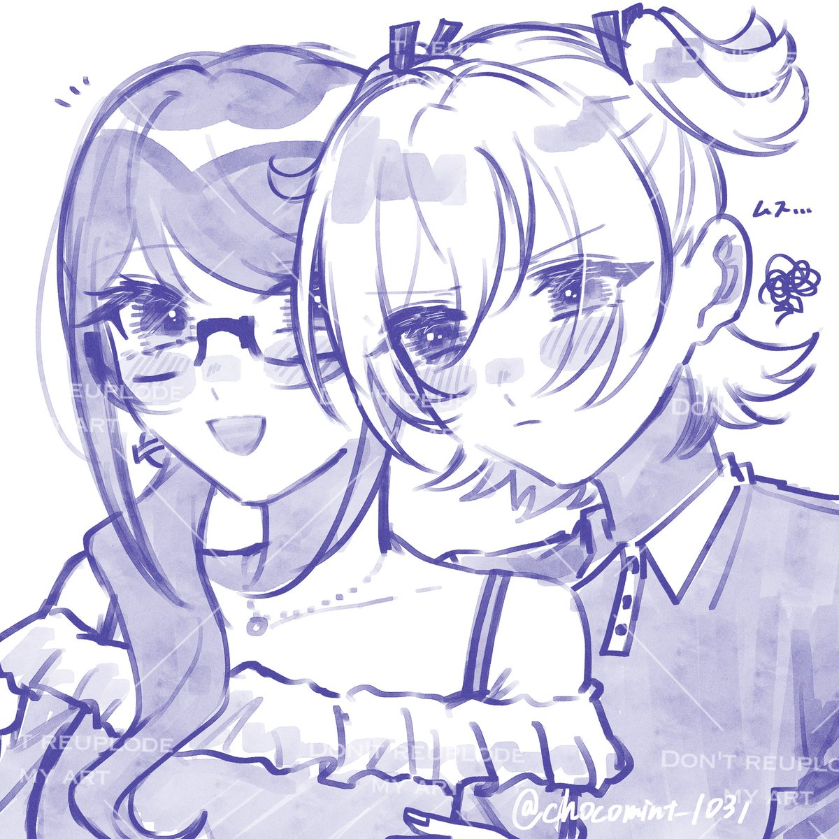 chocomint_1031's tweet photo. 描いてる本人が一番シチュエーション理解してませんからね https://t.co/LyHM3tsxTK
