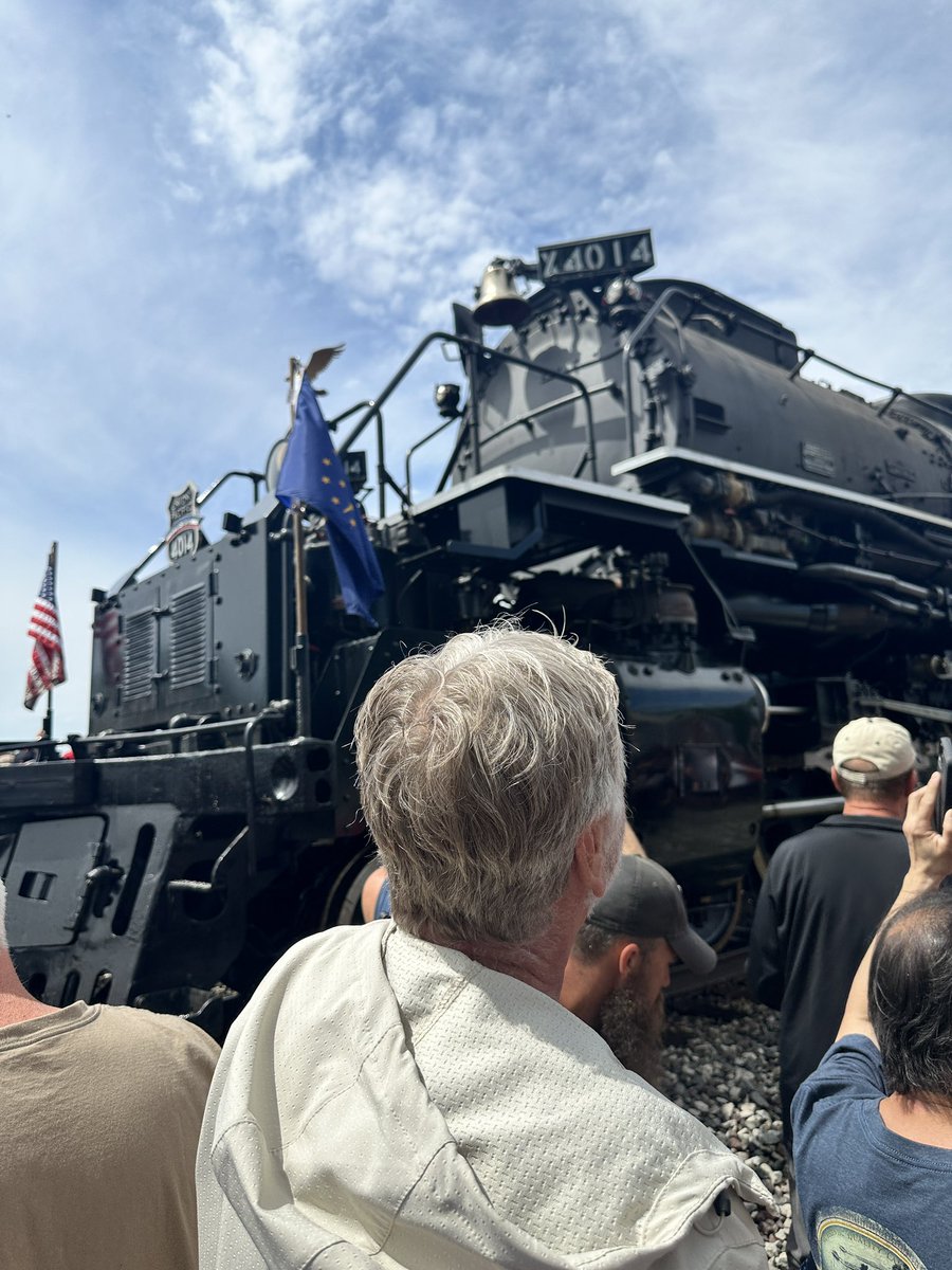 scotchead's tweet photo. Made it up to Continental OH to see @UP_Steam BigBoy. Wow. Thanks for bringing her East https://t.co/imW7C5ByrZ