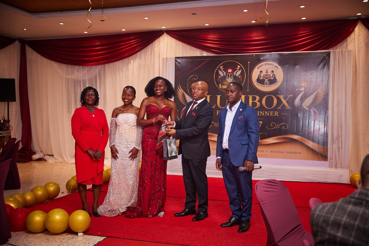 thee23surgeon's tweet photo. Yesterday at @marystuartfinalists dinner in conjuction with @lumboxsolidarity we were honoured to have @deputygovernorbankofuganda professor Augustus Nuwagaba as our chief guest🥰. https://t.co/V6WPzEd1IF