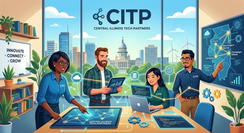 ZGWorldwide's tweet photo. Central Illinois is a distinct region with 5 cities of roughly the same size: Peoria, Bloomington, Springfield, Champaign &amp; Decatur. They have much interaction and together almost form a polycentric city equidistant from Chicago and St.Louis. CITP helps with business tech needs. https://t.co/RcnTXkBofq