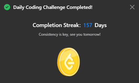RootMadhav's tweet photo. Day - 157
LeetCode POTD
LeetCode - 2574
Problem - Left and Right Sum Differences
#LeetCode #LeetCodeStreak #Coding #POTD #365daysofcode #POTDwithLeetCodeDay https://t.co/gTOXEoUYVX