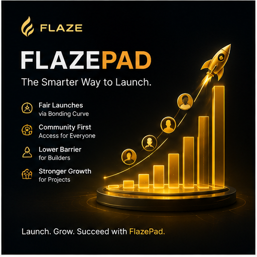 flazepad's tweet photo. What Is a Token Launchpad? 🚀

A token launchpad is a platform that allows new crypto projects to raise funds, build an initial community, and launch their token in a structured way.

Benefits for project founders:

✅ No need to build custom launch infrastructure

✅ Faster route to market

✅ Immediate exposure to an existing crypto community

✅ Automated liquidity and launch mechanics

Benefits for investors:

✅ Early access to new projects

✅ Transparent launch process

✅ Clear tokenomics before launch

✅ Equal opportunity to participate

Not all launchpads are created equal, however. Security, transparency, community quality, and launch mechanics are critical factors when evaluating any platform.

At FlazePad, we’re continually enhancing the platform to provide project teams with flexible launch options while helping create a safer environment for participants.

💡 Before investing in any token launch, always:
• Research the team
• Review tokenomics
• Understand vesting schedules
• Never invest more than you can afford to lose

@flazepad @BNBCHAIN @DEXToolsApp