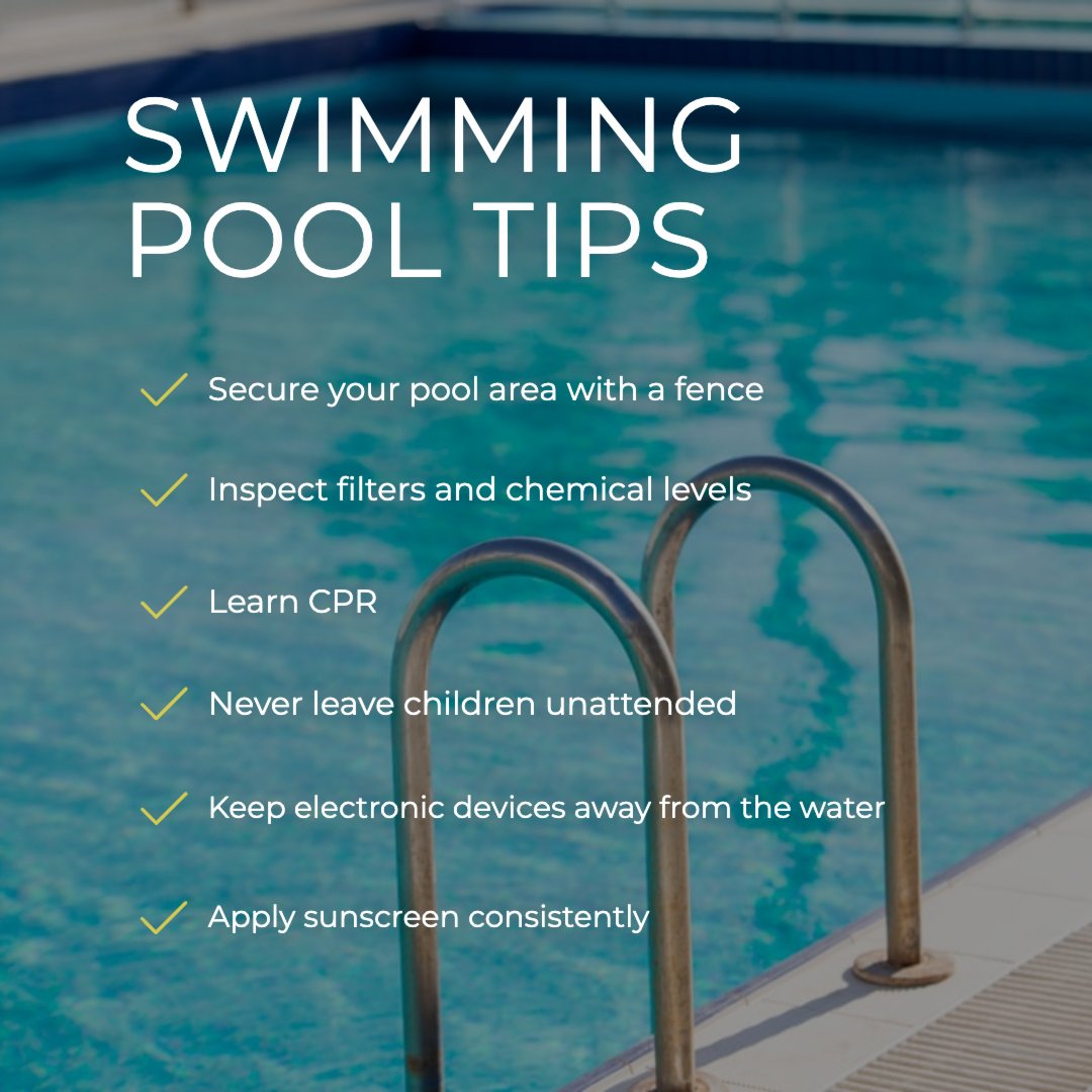 DDRRealtor's tweet photo. Pool season is officially here ☀️💦

Long summer days by the water are one of the best parts of the season, but safety and preparation should always come first.

A little preparation helps keep pool days fun, relaxing, and worry-free all summer long. https://t.co/6DpfRoyNgA
