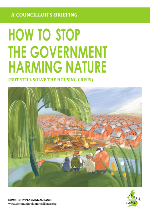 RosieP4's tweet photo. How to stop Government harming nature (but still solve the housing crisis): our NEW councillors' toolkit.

Please send it to your local councillor and ask them to read it.   Councils are starting to push back on unsustainable housing targets, so they will not be alone.

https://t.co/a4RF779aAj