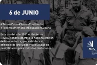 tom51863509's tweet photo. El 6 de junio de 1961, se decretó la Ley de Nacionalización de la Enseñanza en nuestro país,uno de los pilares del modelo de totalitarismo cubano.
#CubaPorLaEducación
@DiazCanelB @PartidoPCC @LorenzoOsbel @YelenysLasTunas @Odalis_BatistaP https://t.co/7l1i1vgvhe