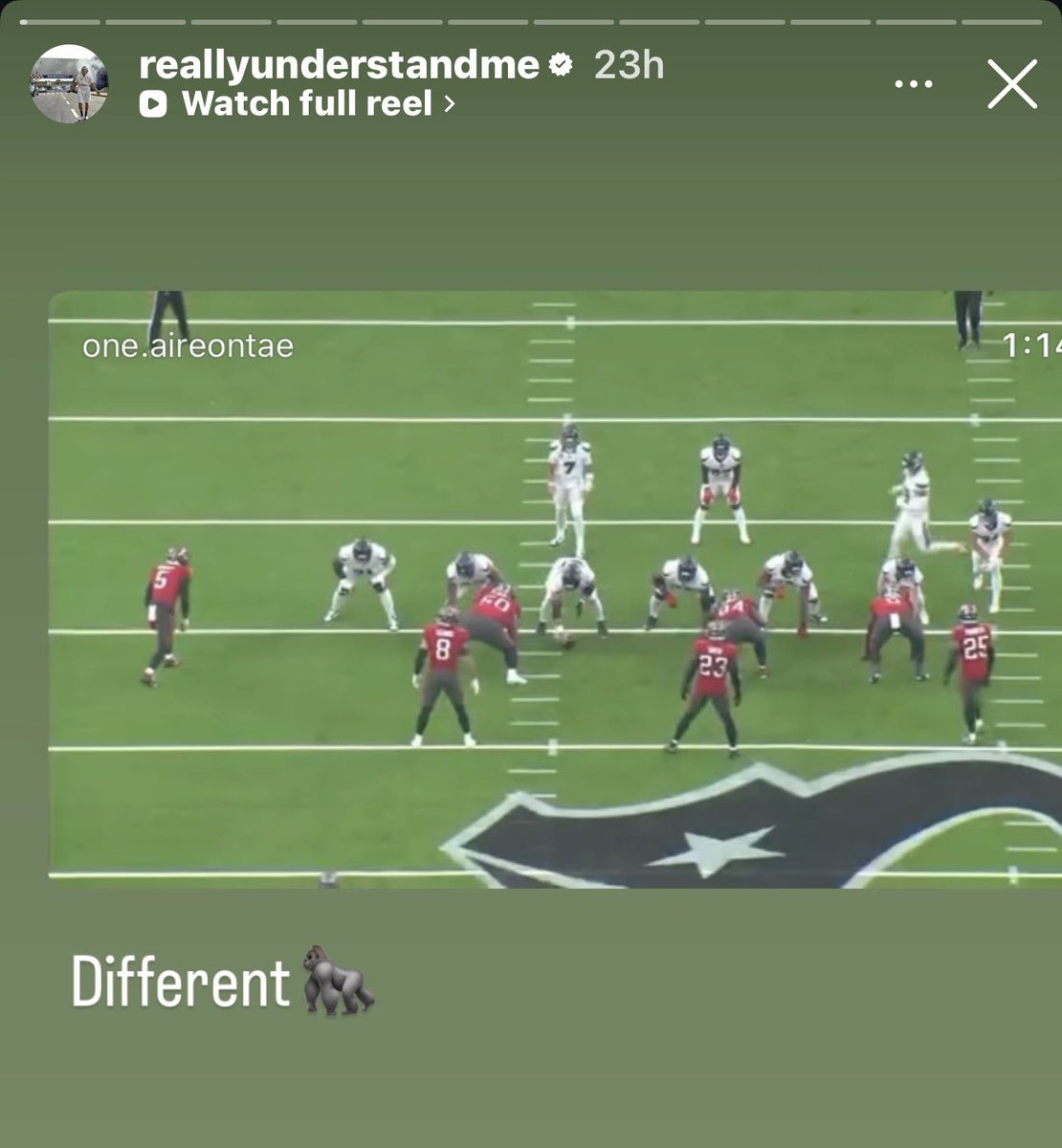 nick__schwager's tweet photo. David Montgomery with some early praise for LT Aireontae Ersery 🐶 https://t.co/VGV9PP66Op