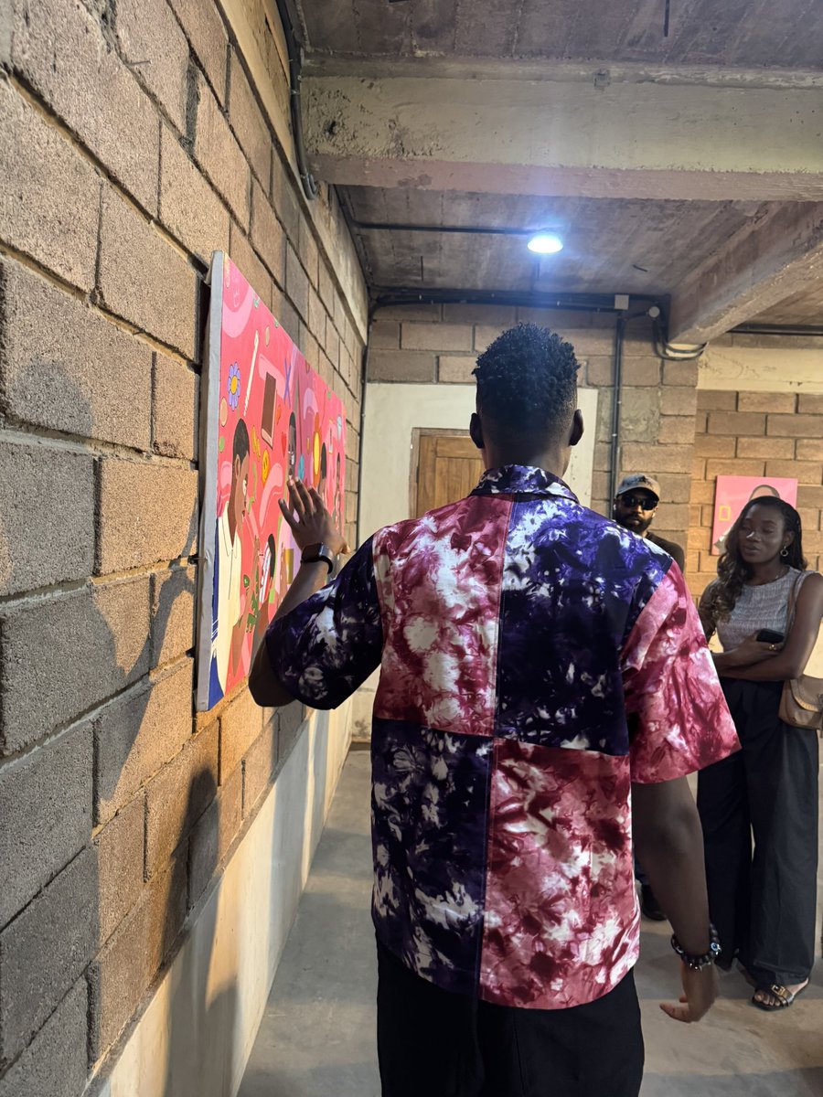 thetall_artist's tweet photo. Hard to believe I pulled this off 

Grateful to everyone who pulled up today. It means a lot to me seeing yall today as I share this stories. Will forever remember this. Thank you 🤍

Exhibition continues tomorrow with the premiere of my first short film, see ya 🤙🏾 https://t.co/Xx4DLBwxJa