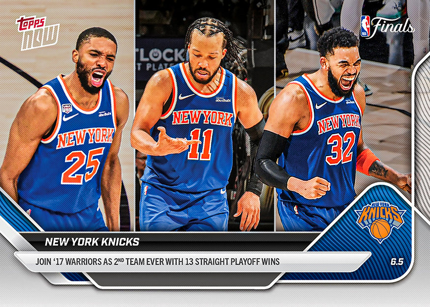CardPurchaser's tweet photo. Three new Topps Now NBA Finals cards just dropped for Game 2 #ad 

Look for autos on the Mikal Bridges and Karl-Anthony Towns cards! 

Buy Here: https://t.co/dKZTouwUT1 https://t.co/uJ0w86cIPC