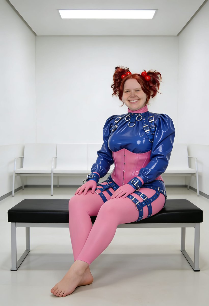 Lizzy1262629's tweet photo. Shiny blue & pink PVC harness corset set with chains & straps 💖🖤 Feeling like a naughty restrained slut today 😈
#ShinyPVC #PVCFashion #LatexCorset #BDSMFashion #ShinyGirl #AltFashion #PinkCorset #ChainHarness #RedheadAlt #GlossyOutfit #KinkyFashion #ShinyLatex #Pigtails #FetishWear #ShinyFashion #RestraintLook