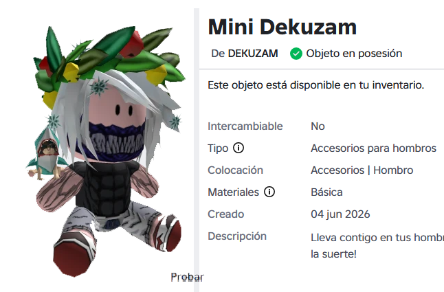 dekuzam's tweet photo. 📢 ¡YA DISPONIBLE! ¡MINI DEKU para tu hombro!
👉https://t.co/2dBAGs4iZh
Acabo de lanzar mi nuevo UGC: ¡El Mini Deku! Es el compañero perfecta para tu avatar y, dicen, ¡que atrae la buena fortuna! 😉 https://t.co/Jihw8cqq8j