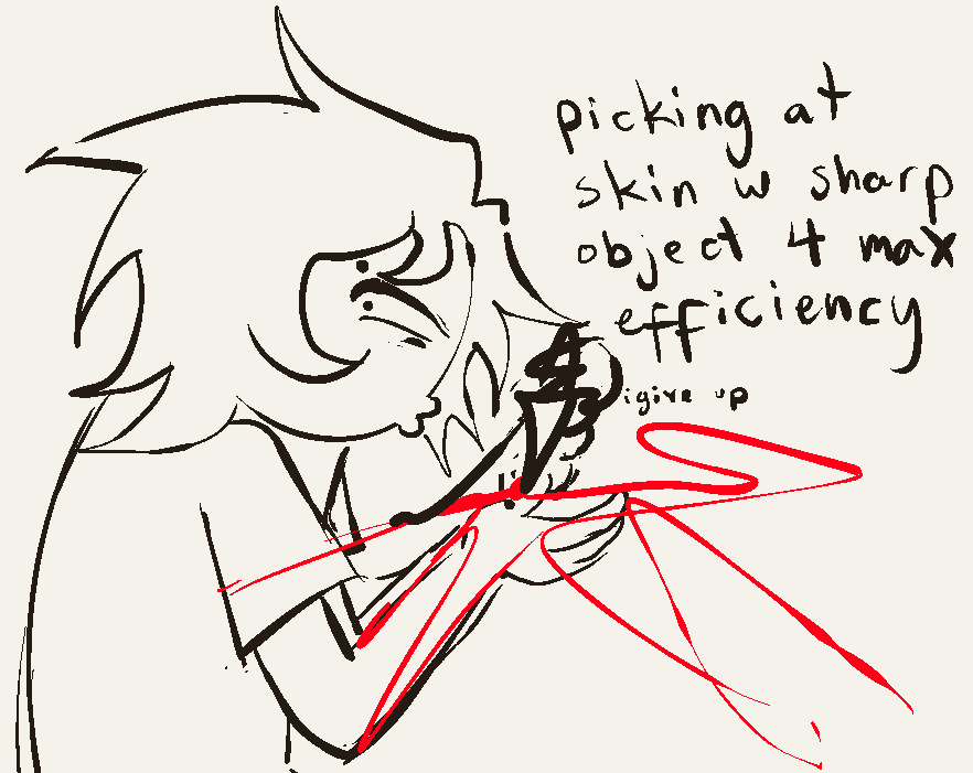 timdoritos's tweet photo. my dermatillomania vent art https://t.co/wmi1KobY39