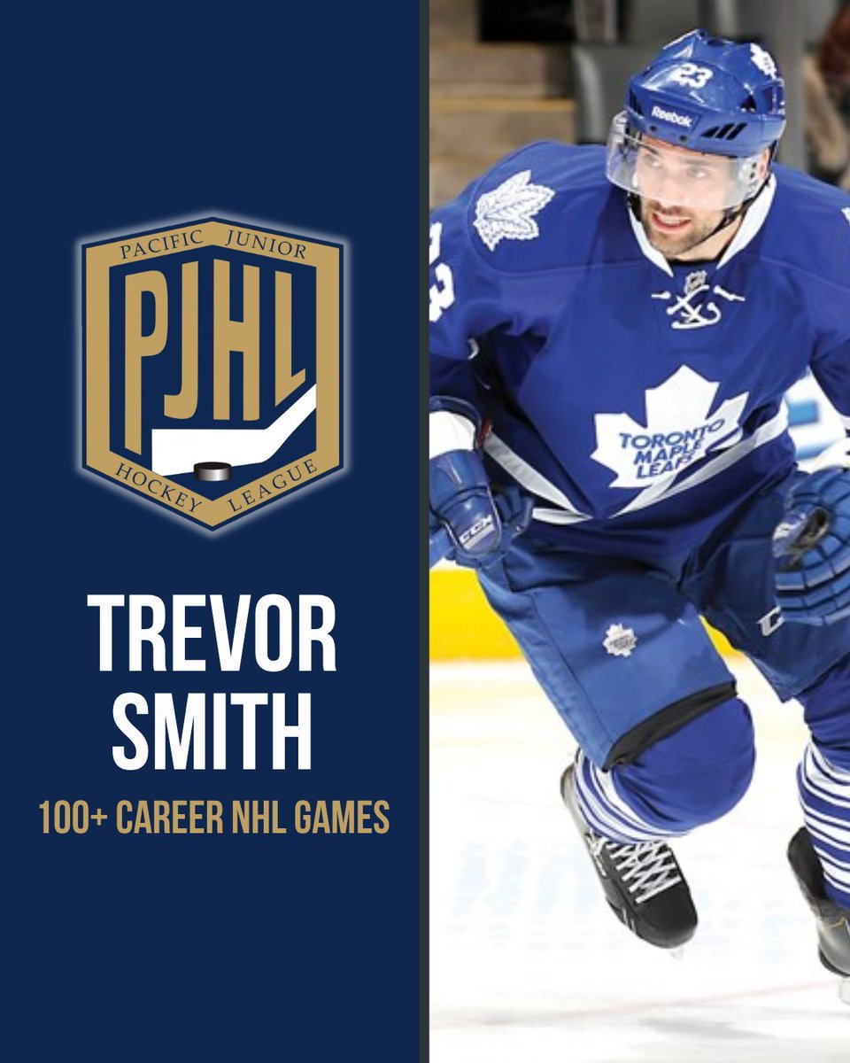 ThePJHL's tweet photo. Trust the process. 📈 

Trevor Smith tallied crucial experience in the PJHL, proving he was ready for the jump to the BCHL, then the NCAA, and eventually the NHL. 

See the full alumni list at https://t.co/RP5OS2cEWB

#PJHL #JuniorHockey #LeafsForever @SurreyKnights https://t.co/w7Ajd2uKi1