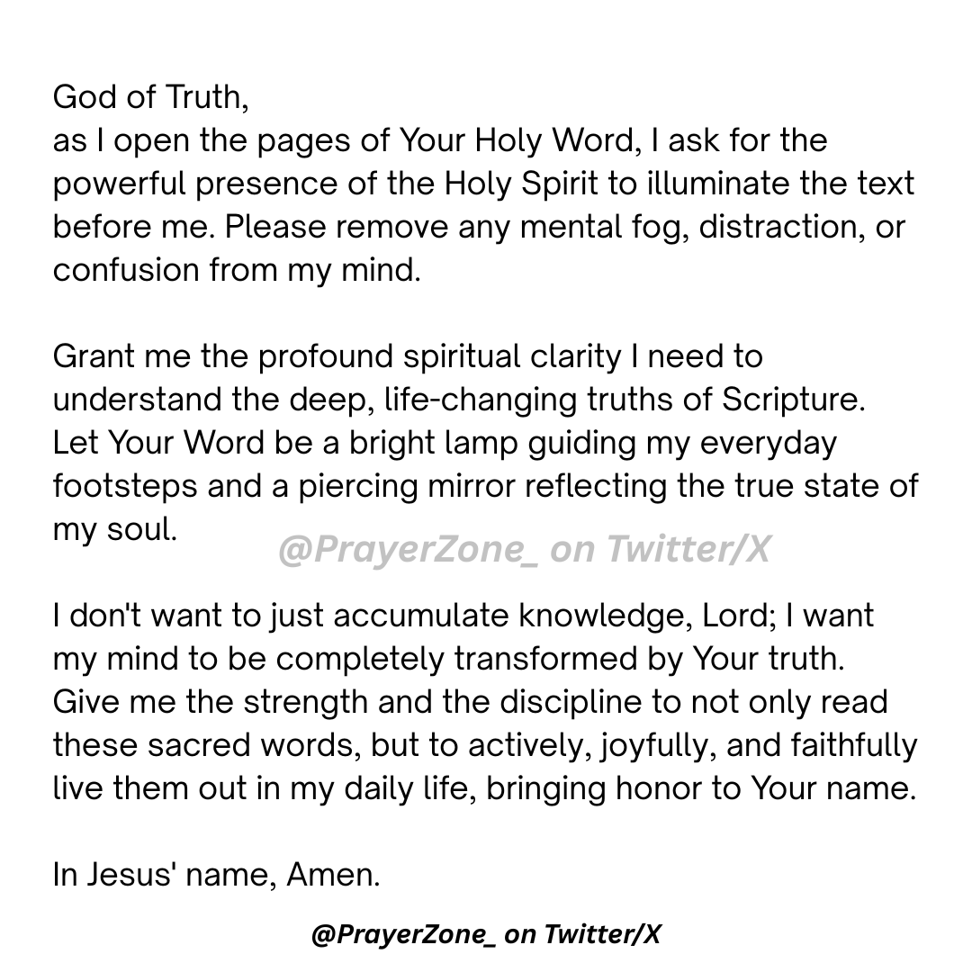 PrayerZone_'s tweet photo. Say This Prayer For Understanding Scripture 🙏 https://t.co/xM5PWCy5aY