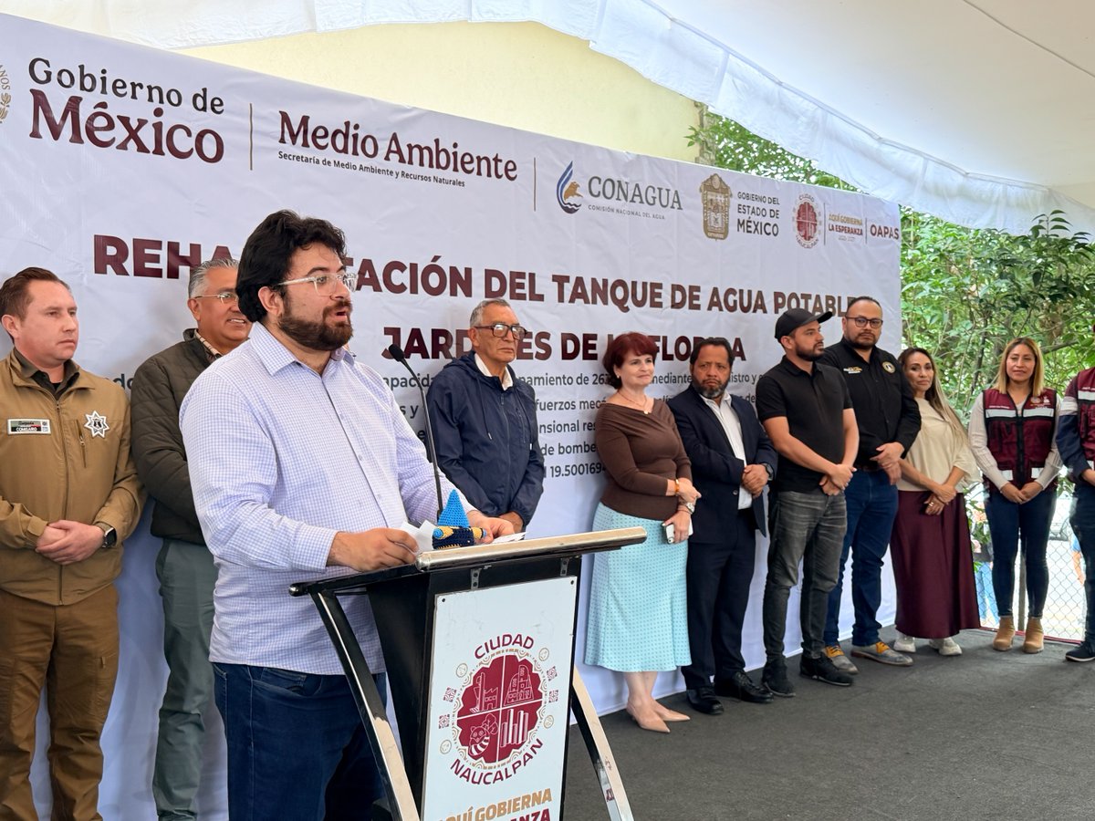 isaacsolar's tweet photo. Entregamos la rehabilitación integral del Tanque de Agua Potable de Jardines de #LaFlorida, una obra estratégica que durante años fue necesaria y que hoy garantiza un mejor servicio para más de 5 mil habitantes de esta comunidad. 🤝💧✨
#AquiGobiernaLaEsperanza #Naucalpan #OAPAS https://t.co/U7KEkbOpIm