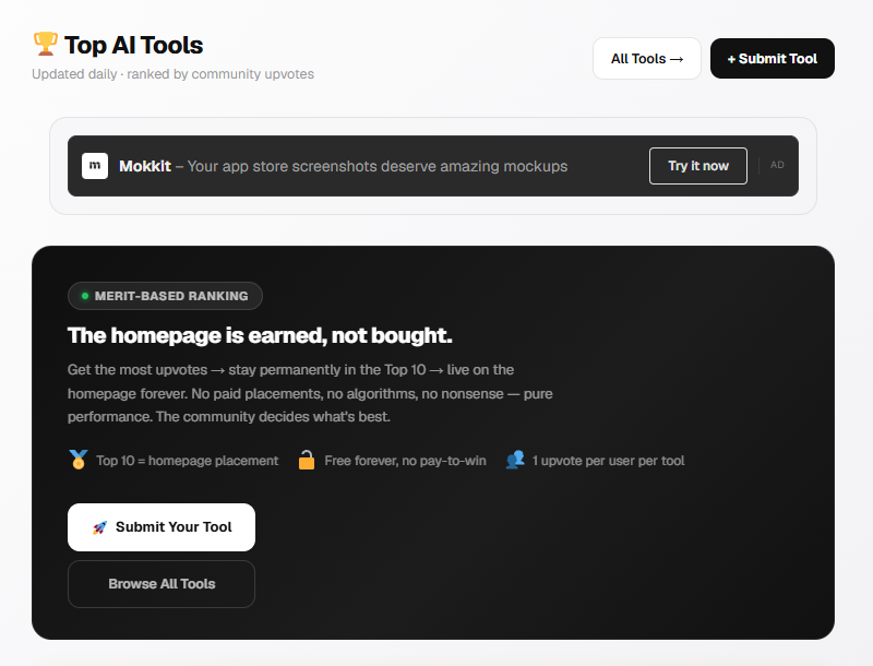 bitads_ai's tweet photo. A fresh campaign just went live on BitAds.
$TAO

"Directory for AI" is now listed on BitAds.

"Directory for AI" is a curated platform for discovering AI tools across different categories, from productivity and automation to developer tools, content, research, and more.

It gives founders, builders, marketers, and teams a faster way to find useful AI products without wasting time digging through endless lists.

Miners can now promote "Directory for AI" through BitAds and earn Alpha for verified results.

#bittensor #subnet16 #sn16