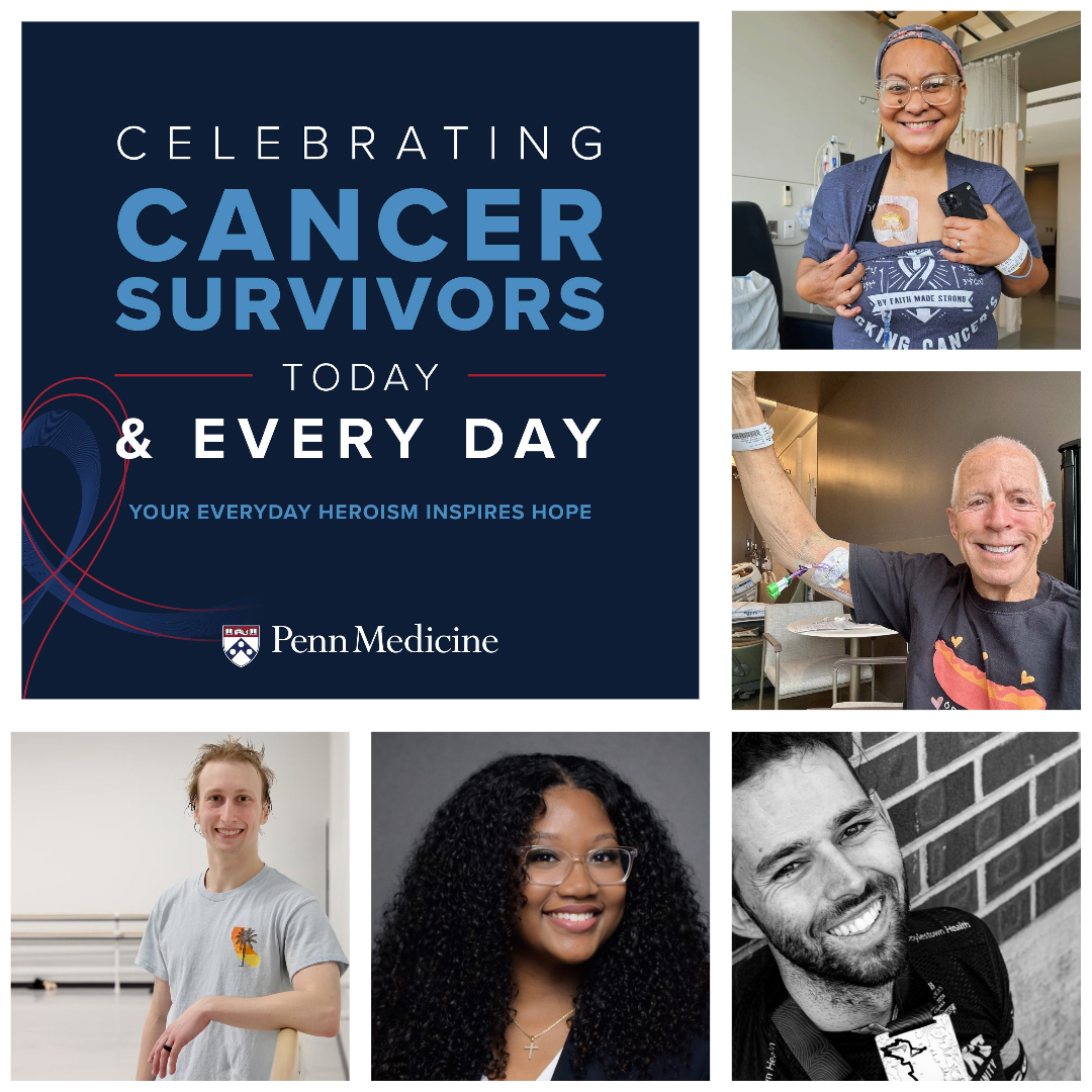 PennCancer's tweet photo. On #NationalCancerSurvivorsDay, we celebrate all survivors who continue to meet each day with strength, positivity, and resilience. Your everyday heroism inspires hope. #NCSD2026 https://t.co/H3SB5XTn1J