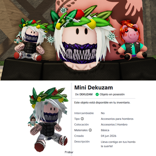 dekuzam's tweet photo. 📢 ¡YA DISPONIBLE! ¡MINI DEKU para tu hombro!
👉https://t.co/2dBAGs4iZh
Acabo de lanzar mi nuevo UGC: ¡El Mini Deku! Es el compañero perfecta para tu avatar y, dicen, ¡que atrae la buena fortuna! 😉 https://t.co/Jihw8cqq8j