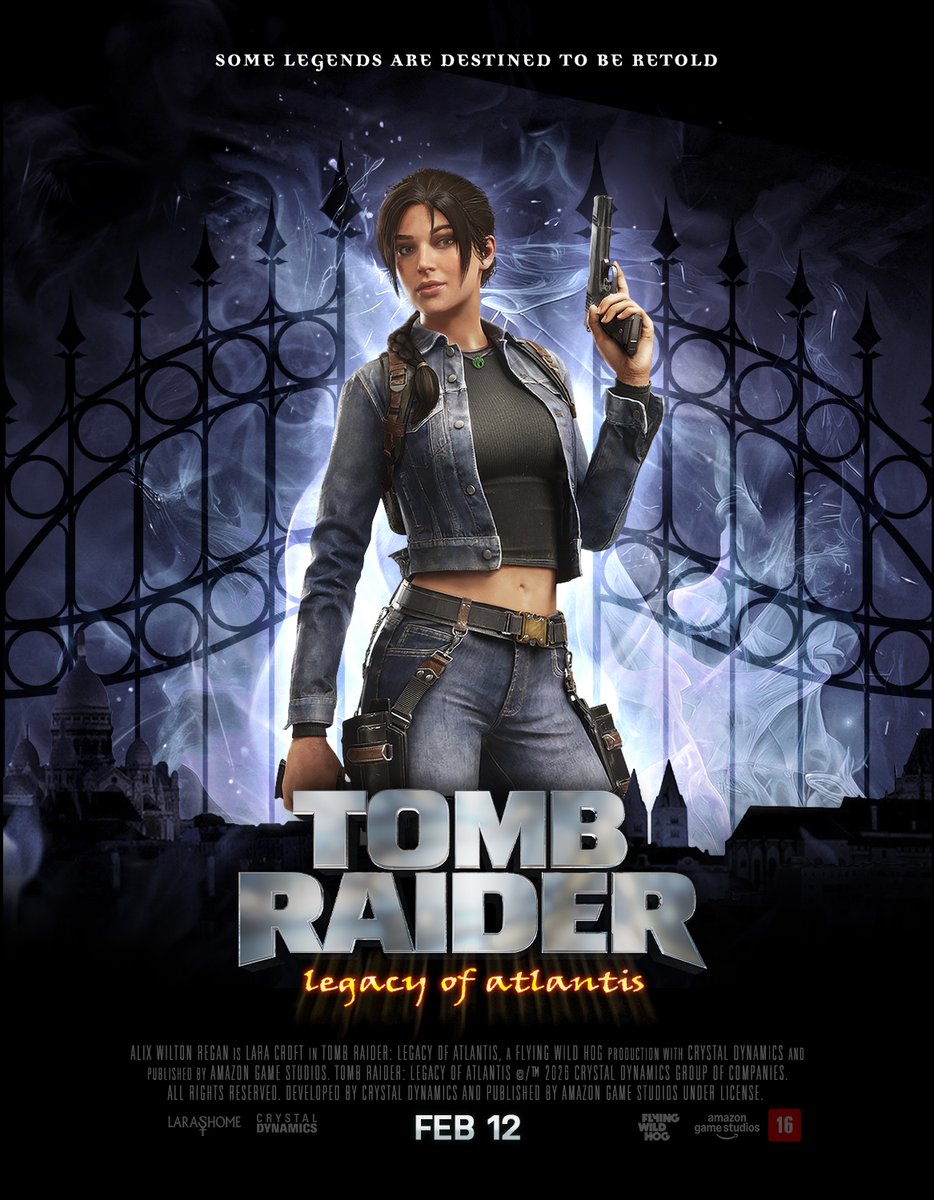 larashome's tweet photo. 🦖 Some legends are destined to be retold

Tomb Raider: Legacy of Atlantis coming February 12th, 2027. https://t.co/VkFeY3hMcG