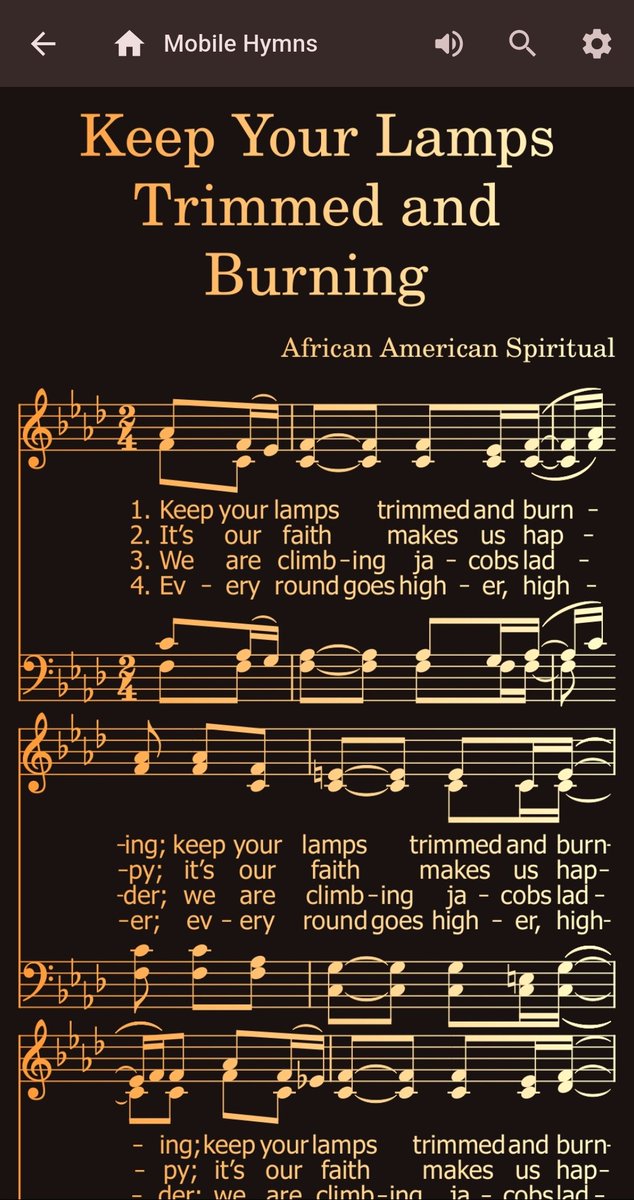 mobilehymns's tweet photo. "Keep your lamps trimmed and burning; keep your lamps trimmed and burning; keep your lamps trimmed and burning, for the time is drawing nigh.
"Sisters, don’t grow weary; brothers, don’t grow weary; children, don’t grow weary, for the time is drawing nigh." #hymn https://t.co/ptUaDm6B0s