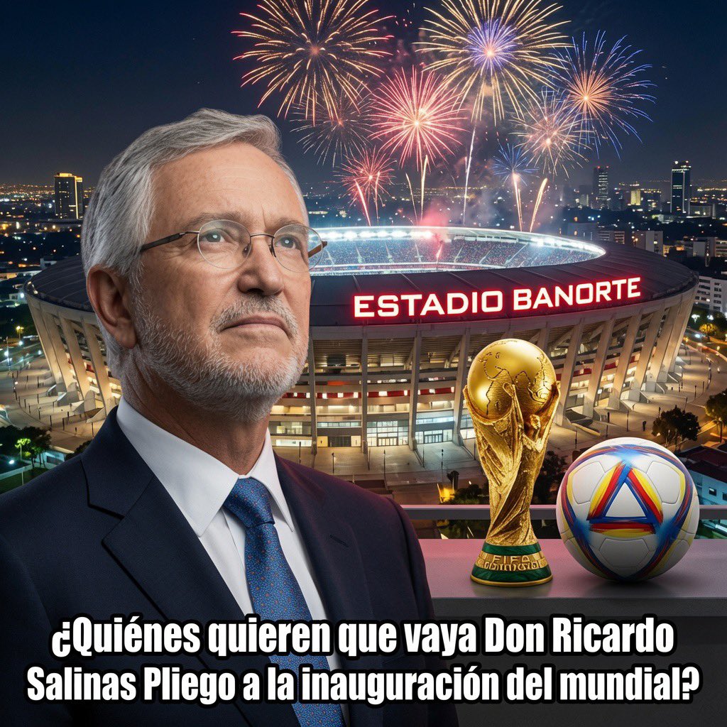 neoliberalover's tweet photo. ¿Quiénes quieren que vaya Don @RicardoBSalinas al partido inaugural del mundial? 

👋🏻 Like si quieres que vaya
Repost si piensas que va a tener mayor aceptación que Claudia. https://t.co/UdAIAZXuqW