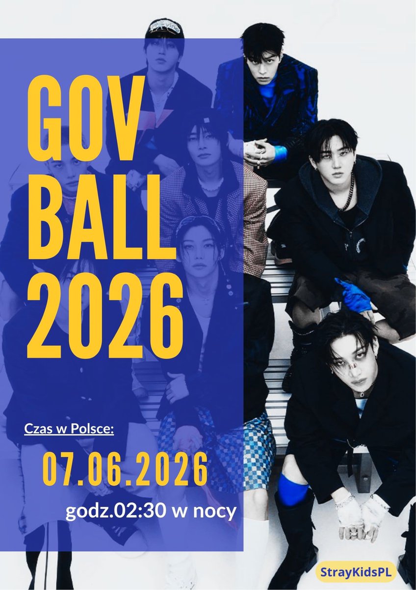 StrayKidsPL's tweet photo. 📆| „The Governors Ball 2026”

📍07.06.2026, godz.02:30 PL czasu 
🎥 Linki do streamu STAY: 
• https://t.co/ro1BobOnzR
• https://t.co/HaJ3EfDiKm
• https://t.co/DTjXlOXQtt
• https://t.co/1SUj22k9kW

STRAY KIDS DOMINATE GOVBALL
#SKZBALL #GovBallNYC #StrayKids https://t.co/bRFBdqbEQX