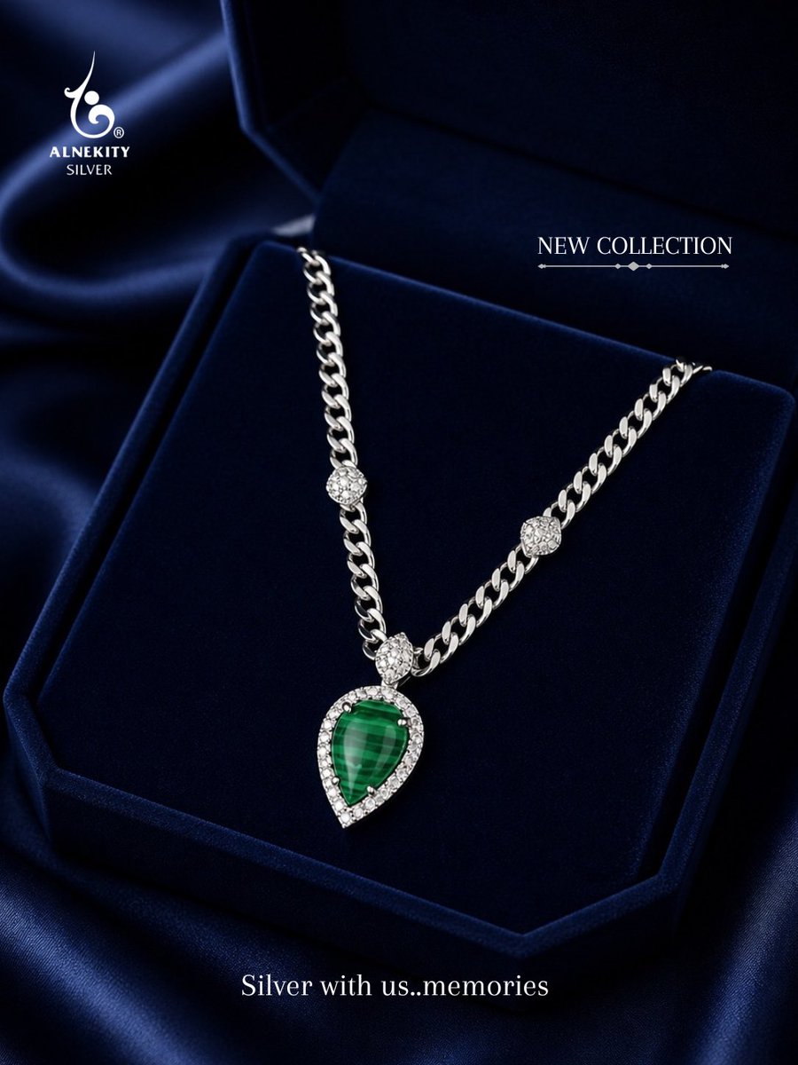 alnekitysilver's tweet photo. A silver necklace holding a touch of green magic..deep in feeling, impossible to forget💙
Follow for more.. https://t.co/o8w9TdTVaW