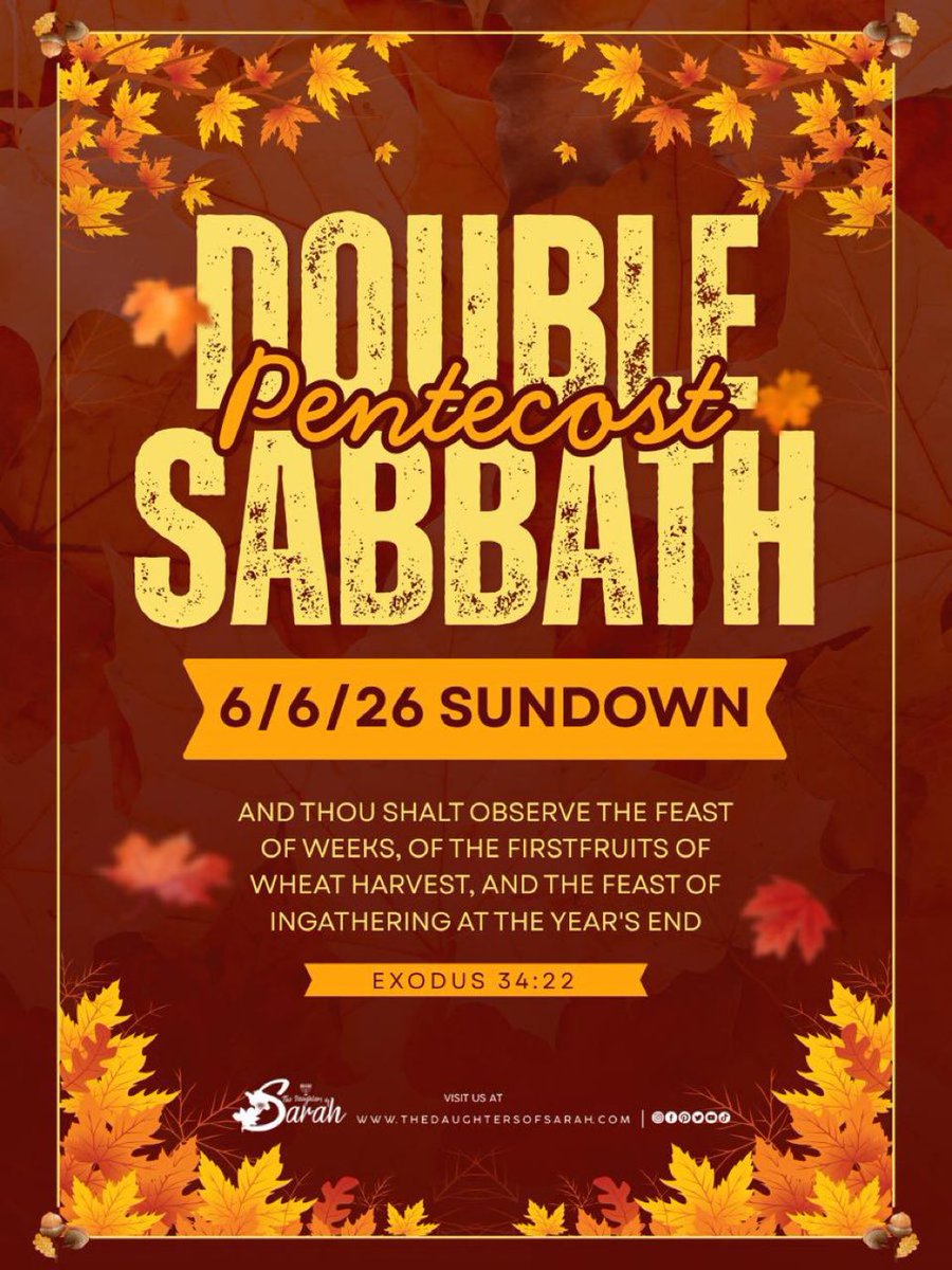 IUIC_Portland's tweet photo. Let's prepare wisely, this is going to be a double Sabbath. Feast of First Fruits is upon us!
#DOS #feastofweeks #feastoffirstfruits #feastofingathering #pentecost https://t.co/m7uJfF2KT9