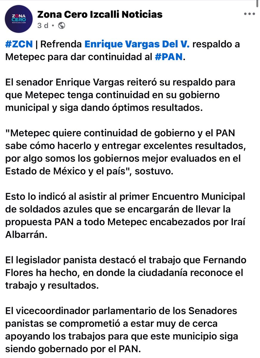 macciudadano's tweet photo. Ok, leí a @FDoringCasar aclarando que el imbécil de Metepec no es militante del PAN y solo fue postulado por la Alianza.✅

Entonces ¿quien chingados en el PAN se va a ser responsable de que un delincuente con poder no sea representante de la oposición? 

Porque yo veo a @EnriqueVargasdV hace 3 días apoyando activamente la candidatura de ese imbécil y ahora de su esposa.

Déjense de hacer pendejos!