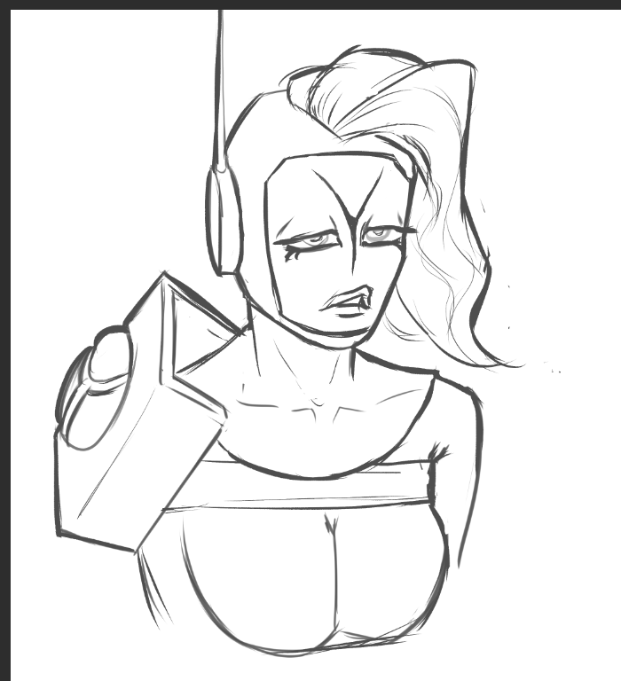 cyzzak's tweet photo. Tau girl 

Trying to do lineart and this is hard as fuck https://t.co/m2OyE51rVB