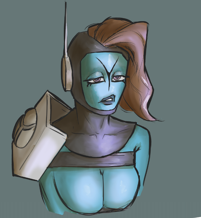 cyzzak's tweet photo. Tau girl 

Trying to do lineart and this is hard as fuck https://t.co/m2OyE51rVB