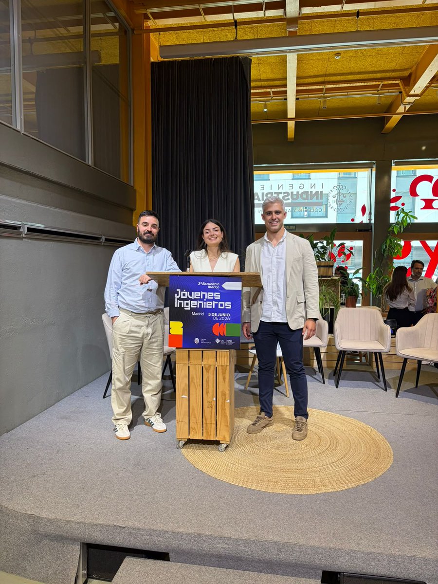 coiirm's tweet photo. El COIIRM estuvo en el III Encuentro Ibérico de Jóvenes Ingenieros en Madrid, con Enrique Alfonso, Javier Castillo y Arantxa Segado. Intercambio de experiencias y debate sobre el sector. Impulso al futuro de la ingeniería desde el talento joven. https://t.co/G0EkCHEWoe