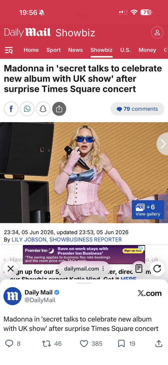 ste29uk's tweet photo. @_madonnalicious do we think this maybe true? Or chip paper? I am absolutely buzzing with this build up! @Madonna https://t.co/mJUzY2MV1A