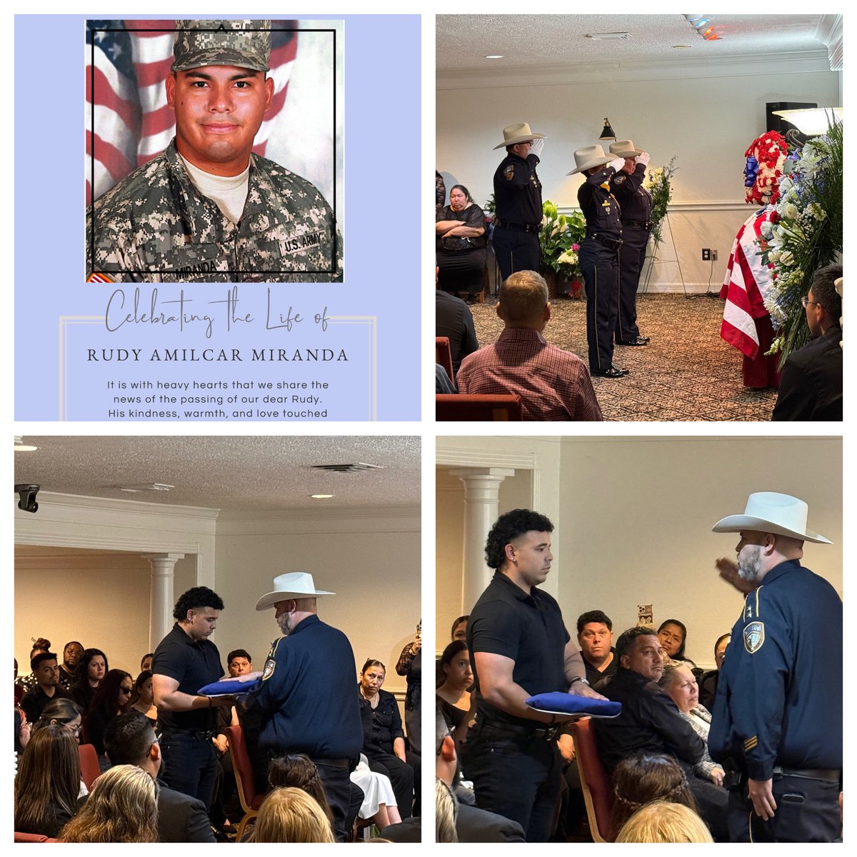 hcso_Jail_Chap's tweet photo. Yesterday at @HCSOTexas, we paused to Remember, Honor and Celebrate the life and service of Detention Officer Rudy Miranda.

#NeverForgotten
@HCSOHonorGuard https://t.co/Ry4DTQElgZ