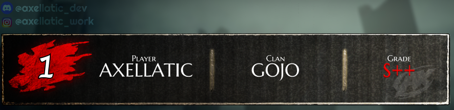 axellatic's tweet photo. Leaderboard panel showcasing player ranking, clan, and grade with a handcrafted ink-inspired aesthetic.

#Roblox #ROBLOX #RobloxUI #UI #Dev #GameDev #Commissions #CommissionOpen https://t.co/SP67OEHaaQ