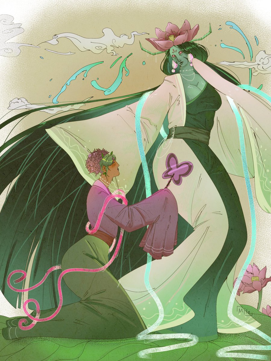 vori_ice's tweet photo. With dragons season closer than ever, I decided to do this sjssj

#cookierunovenbreak
#lotusdragoncookie 
#hydrangeacookie https://t.co/HaThuOOj1t