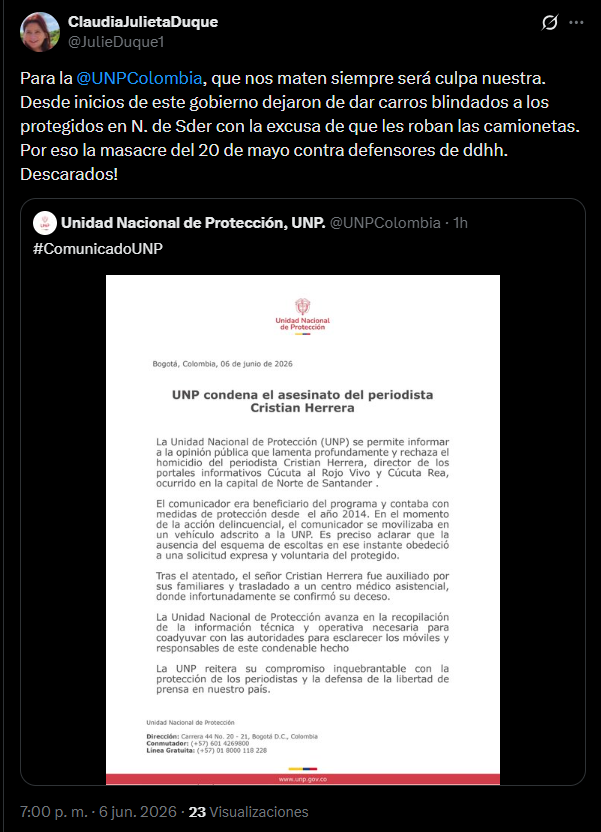 FdoQuijano's tweet photo. #LavatorioDeLasManos #UnpColombia 🇨🇴🚨 Así se maneja la seguridad en nuestro país, siempre se queda debiendo. 

Mientras eso pasa siguen matando a los amenazados. 

#FracasoTotal la Seguridad y protección.

@petrogustavo @PGN_COL @ONUHumanRights @JulieDuque1 @FunSumapaz @roures1 @coeuropa