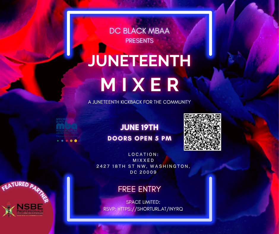 DCBlackMBAA's tweet photo. DC we outside in a few weeks 👀

Juneteenth Kickback at MIXXED DC
June 19

RSVP: https://t.co/MJEllZtsso

#DCBLACKMBAA #JuneteenthDC #DCNightlife #DMV #SummerInDC #DCEvents https://t.co/jhE42NTZmY