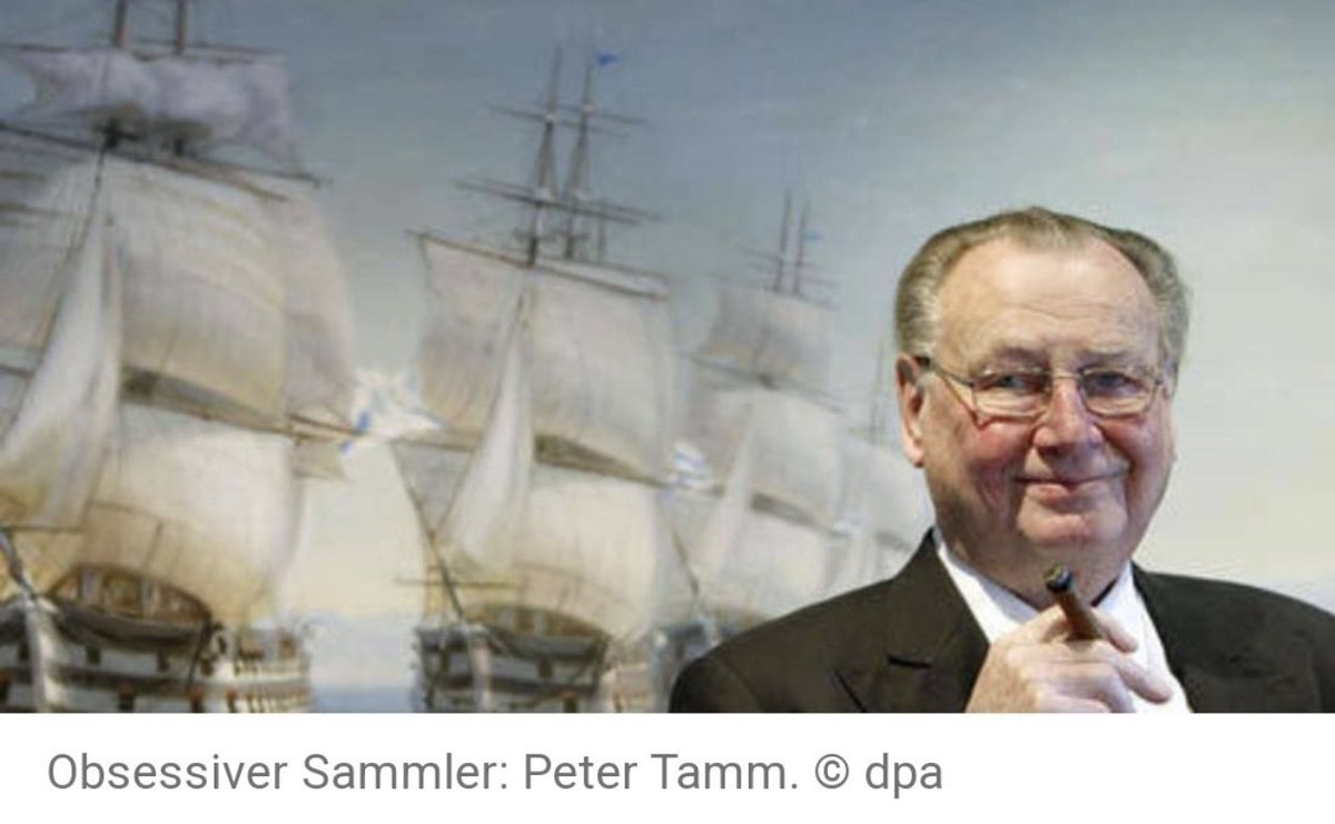 codyave's tweet photo. Here's a blueanon thread in response to a tweet about Trump's lease of 40 Wall Street from the Hinnebergs that alleges Peter Tamm was supportive of Russia's 2014 annexation of Crimea because Tamm once stood in front of a painting called "Parade of the Black Sea Fleet" (1849). https://t.co/5OCSduBxOs