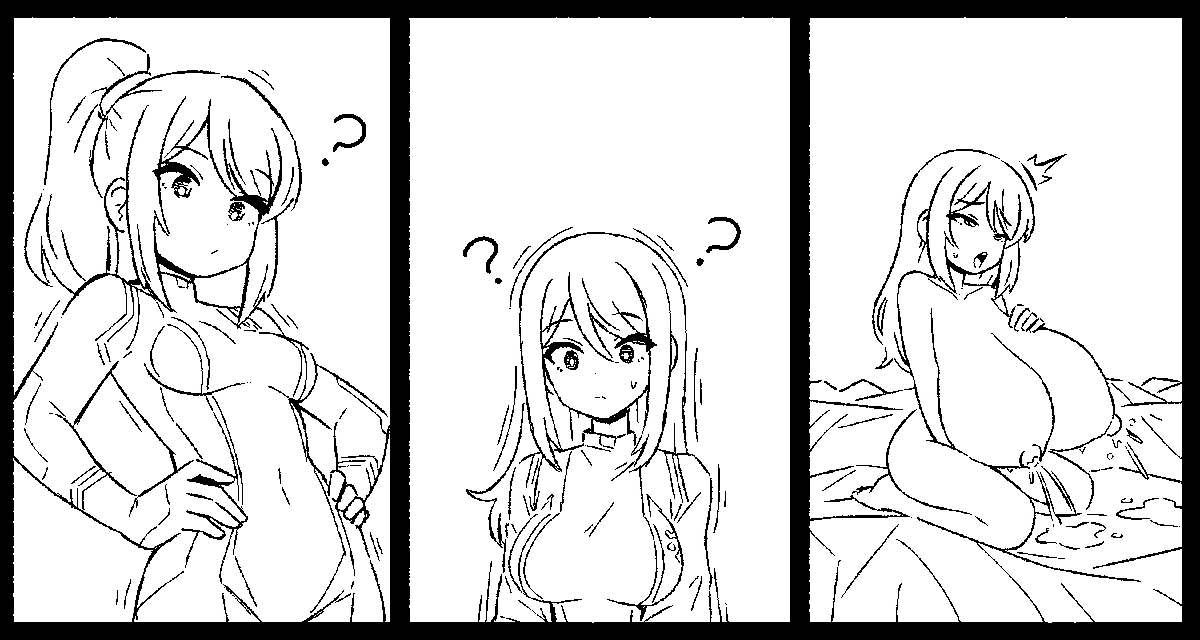inksGirls's tweet photo. (supporter request)
"3 panel shrinking out of clothes while lactating with Samus Aran" https://t.co/uJMEdGFuJI