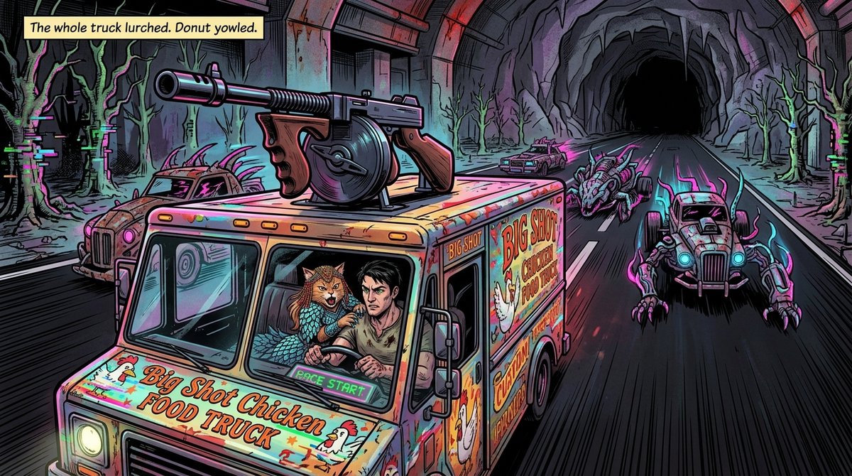 bookwormAIapp's tweet photo. Image of the Day from 'A Parade of Horribles: Dungeon Crawler Carl Book 8' -- Chapter 5 — BookwormAI comic strip

#Bookworm #BookIllustrations #DigitalArt https://t.co/s1pNX1u0r6