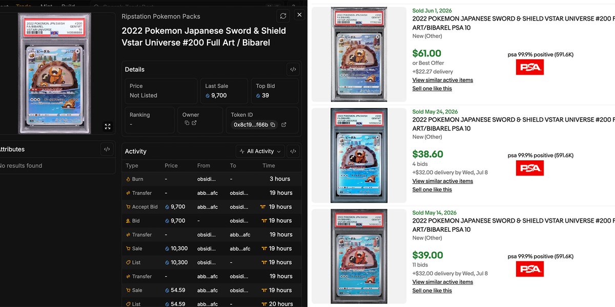 _smkotaro's tweet photo. Seems like Bibarel has done a 11,211% pump. 

I guess the alpha is to start cornering the Bibarel market before the mainstream realizes what’s happening. 

Move over Charizard. Bibarel is in the house. 🦫📈 https://t.co/t2ix8r310W