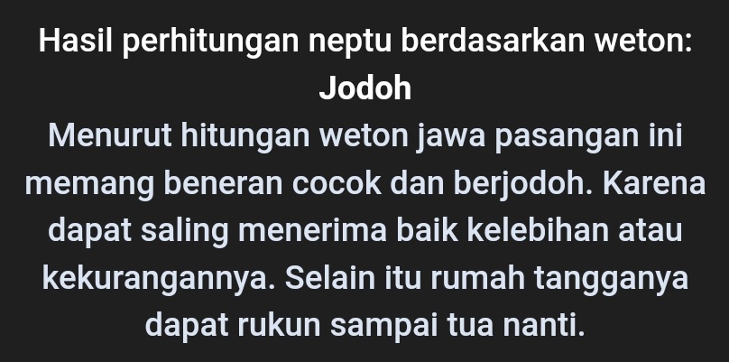 luxyriz's tweet photo. Kata perhitungan jawa awet kok.. https://t.co/VOZrMmK5KM