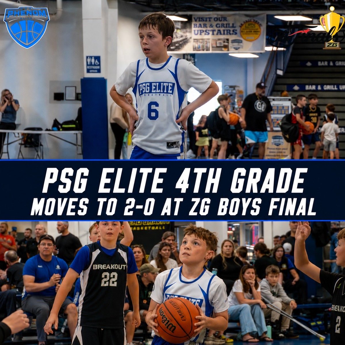 psgelitebball's tweet photo. Psg 4th grade picked up another impressive win to move to 2-0 at the ZG Boys Finals!! Looking to push for a championship tomorrow!!

#Built4this #PSGEliteBball #ZgBoysFinals https://t.co/O7rK59Dtyk